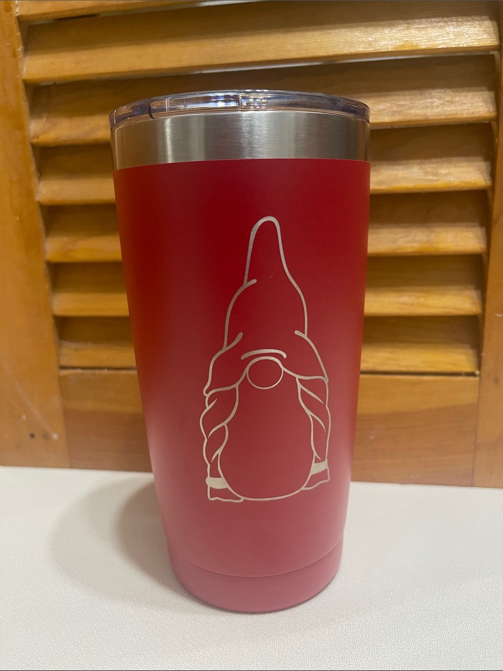 Red Gnome Stainless Travel Tumbler